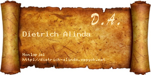 Dietrich Alinda névjegykártya